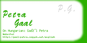 petra gaal business card
